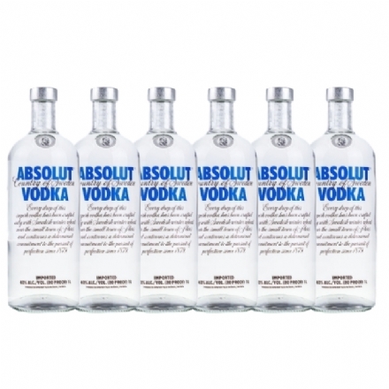 Absolut Vodka 1L 6 Bottles Case Deal - Liquor Legends New Zealand