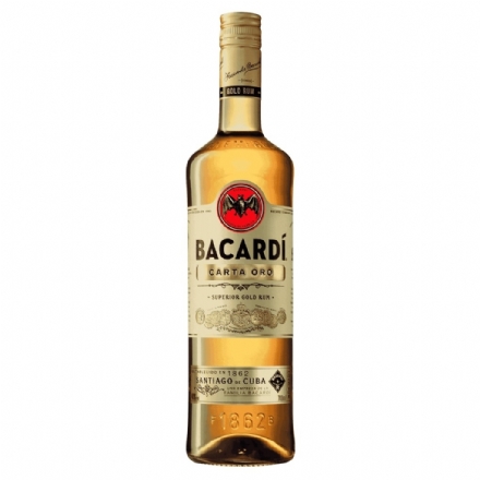 Bacardi Carta Oro Gold Rum 1L - Liquor Legends New Zealand