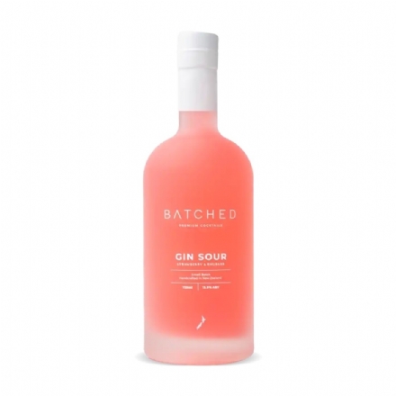 Batched Gin Sour Strawberry and Rhubarb 725ml - Liquor Legends New Zealand
