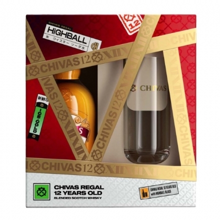 Chivas Regal 12 Year Old with Highball Glass Giftbox 700ml - Liquor Legends New Zealand