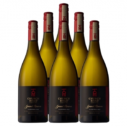Church Road Grand Reserve Chardonnay 2023 6 Bottles Case Deal - Liquor Legends New Zealand