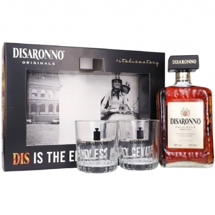Disaronno Originale Liqueur With 2 Glasses GiftBox 700ml - Liquor Legends New Zealand