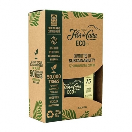 Flor De Cana Centenario 15 Rum Eco GiftBox 700ml - Liquor Legends New Zealand