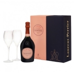 Laurent Perrier Cuvee Rose With 2 Flutes GiftBox 750ml - laurent perrier cuvee rose with 2 flutes giftbox 750ml - 1    - Liquor Legends New Zealand