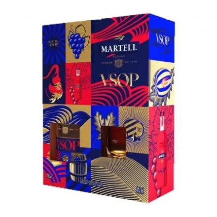 Martell VSOP with 2 Glasses 2024 Giftbox 700ml - Liquor Legends New Zealand