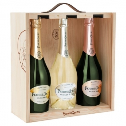 Perrier Jouet Champagne Discovery Wooden Giftbox - Liquor Legends New Zealand
