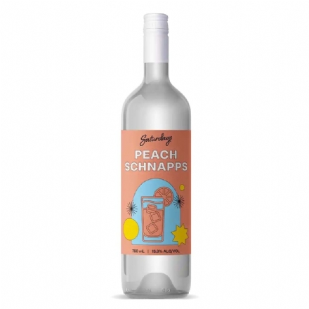 Saturdays Peach Schnapps 750ml - saturdays peach schnapps 750ml - 1    - Liquor Legends New Zealand