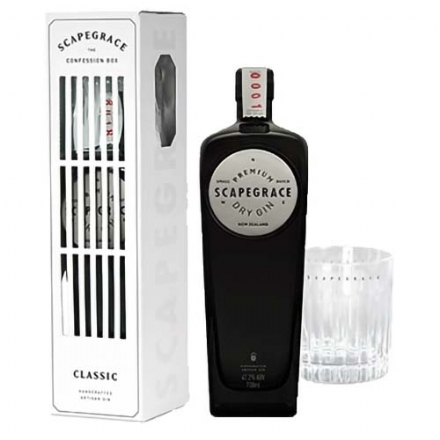Scapegrace Classic Dry Gin with 1 Glass Confession Box 700ml - Liquor Legends New Zealand