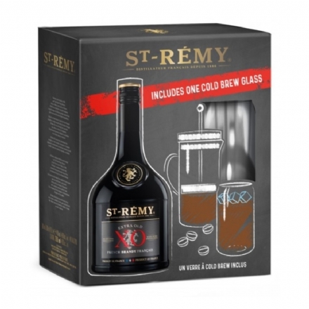 St Remy XO Brandy With Cold Brew Glass Giftbox 700ml - Liquor Legends New Zealand