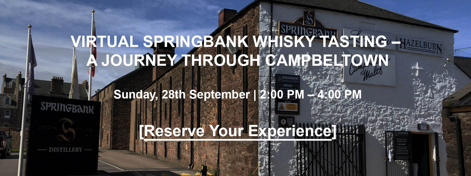 Virtual Springbank Whisky Tasting Event Banner