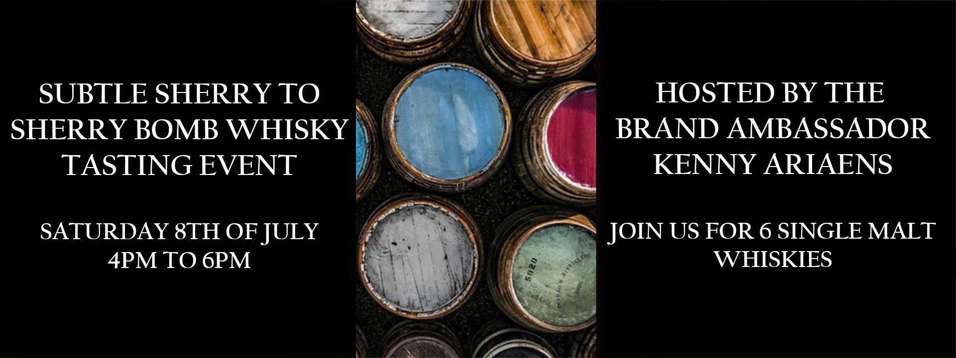 Subtle Sherry to Sherry Bomb Whisky Tasting Event Page